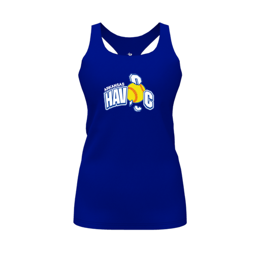 [FT0TRBRY-FYS-LOGO1] Decker Racerback Tank Top (Female Youth S, Royal, Logo 1)
