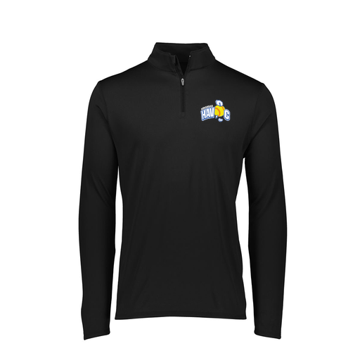 [FTLQFLBK-FAXS-LOGO1] Decker Women's Flex-Lite 1/4 Zip Shirt (Female Adult XS, Black, Logo 1)