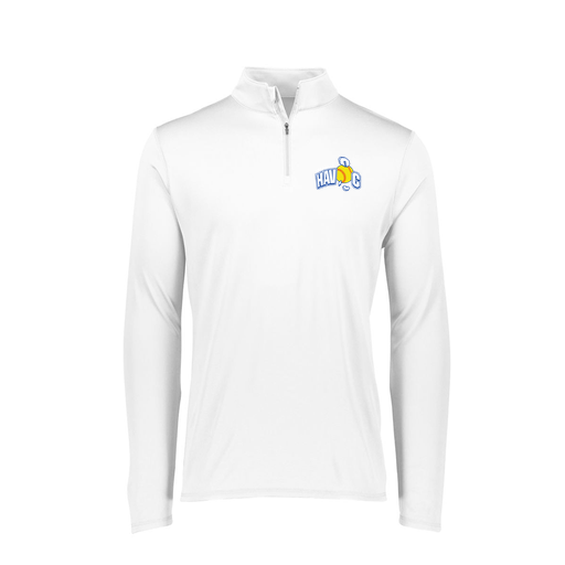 [FTLQFLWH-FAXS-LOGO1] Decker Women's Flex-Lite 1/4 Zip Shirt (Female Adult XS, White, Logo 1)