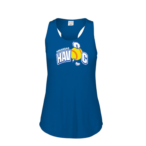[FT0TUBRY-FAS-LOGO1] Ladies Tri Blend Tank Top (Female Adult S, Royal, Logo 1)
