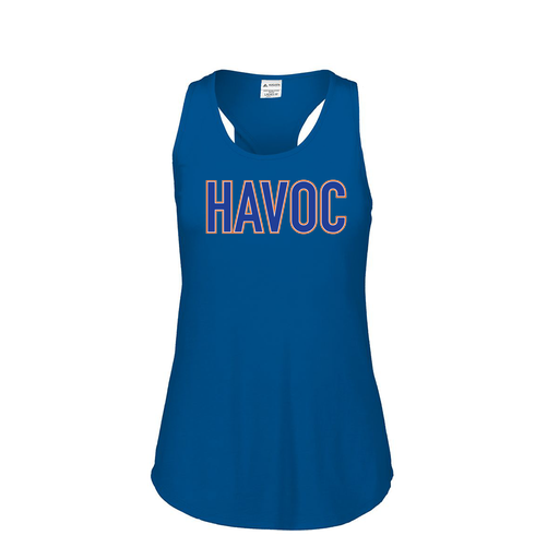 [FT0TUBRY-FAS-LOGO2] Ladies Tri Blend Tank Top (Female Adult S, Royal, Logo 2)