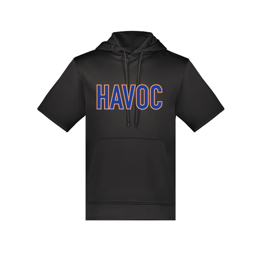[6871.080.S-LOGO2] Men's Dri Fit Short Sleeve Hoodie (Adult S, Black, Logo 2)