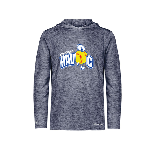 [FOLHCGNV-AS-LOGO1] Decker Men's Charge Hoodie (Adult S, Navy, Logo 1)