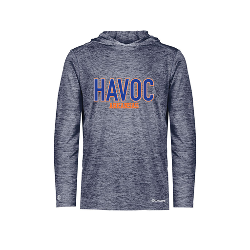 [FOLHCGNV-AS-LOGO3] Decker Men's Charge Hoodie (Adult S, Navy, Logo 3)