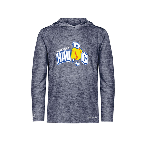 [FOLHCGNV-YS-LOGO1] Decker Youth Charge Hoodie (Youth S, Navy, Logo 1)