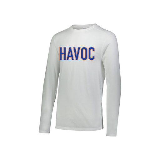 [FTLCUBWH-YS-LOGO2] Decker Youth Tri-Blend T-Shirt - Long Sleeve (Youth S, White, Logo 2)