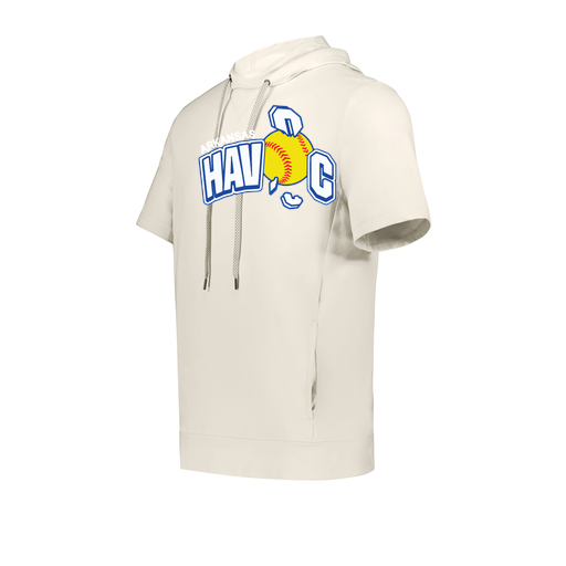 [222605-WHT-YS-LOGO1] YOUTH VENTURA SOFT KNIT SHORT SLEEVE HOODIE (Youth S, White, Logo 1)