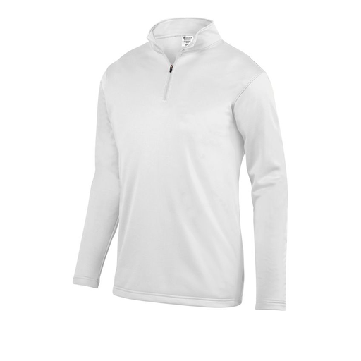 [DFW-FFQZ-WHT-AS-LOGO4] Men's FlexFleece 1/4 Zip (Adult S, White, Logo 4)